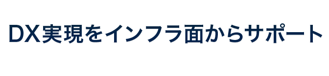 DX実現をインフラ面からサポート